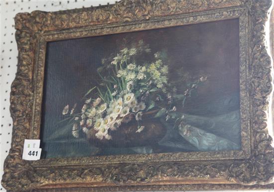 Oil, still life of flowers